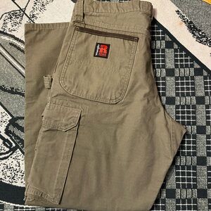 Brown Cargo Pants with Sturdy Waistband
